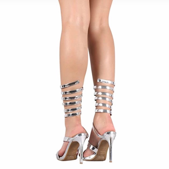 Silver Strap Heels - Picture 3 of 5